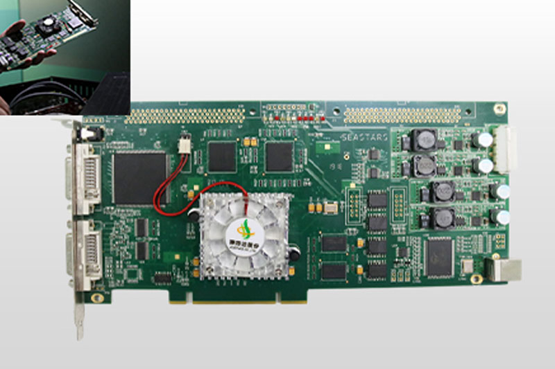 Image geometric correction and edge fusion card